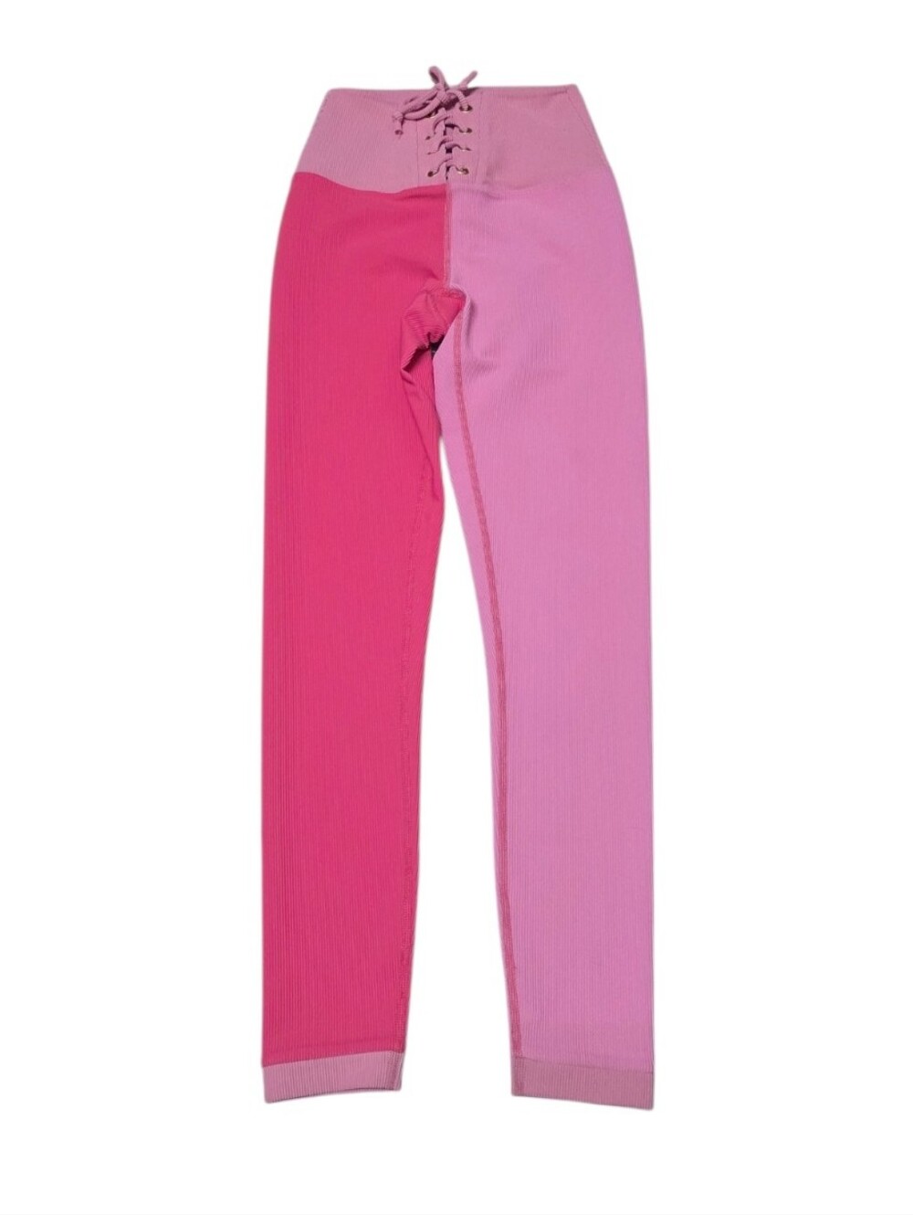 Beach Riot X LoveShackFancy Ribbed Pink Color Block Jogger Pants